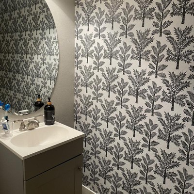 Tree Toile Wallpaper Black - Threshold™ : Target