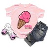 The Juniper Shop SmileyWorld Cool Summer Ice Cream Pink Toddler Short Sleeve Tee - 2 of 4