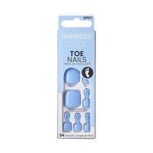 imPRESS Press-On Manicure Square Fake Toenails - Millennium - 27ct - 1 of 4
