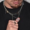 Slate by Rebl Smile Face Pendant Chain Necklace  Stainless Steel - 3 of 3
