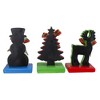 Northlight Reindeer, Tree, and Snowman Chalkboard Christmas Stocking Holders - 7" - Set of 3 - image 3 of 4