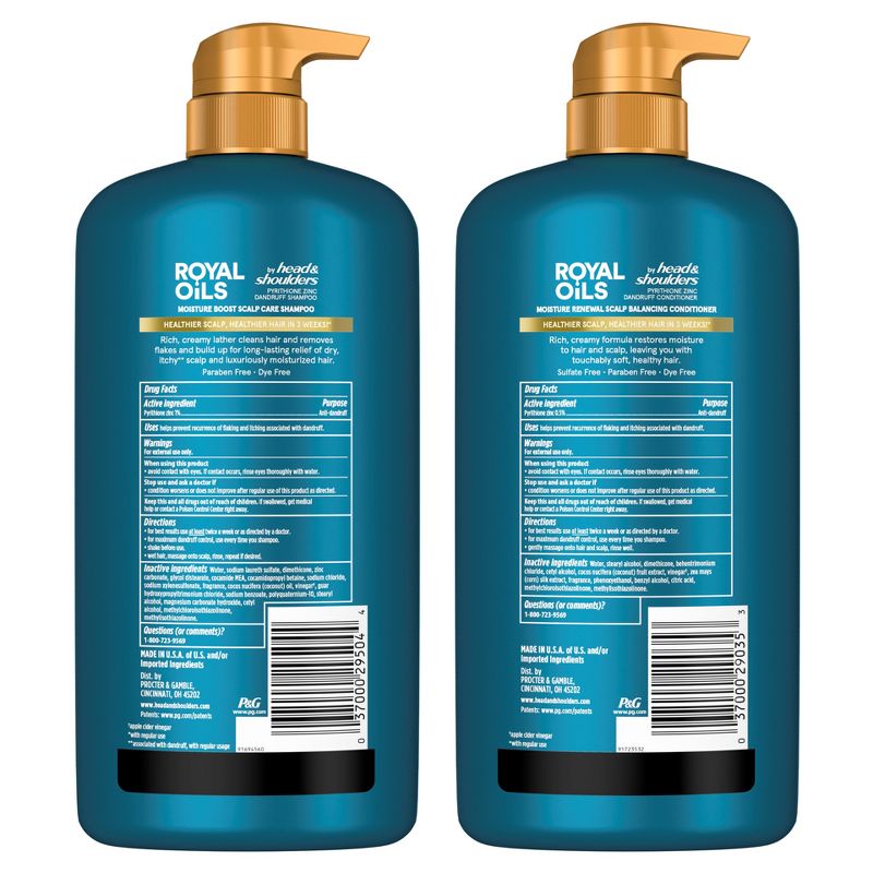 Head &#38; Shoulders Royal Oils Shampoo and Conditioner Pumps Bundle Pack - 2pk - 62.8 fl oz, 3 of 8