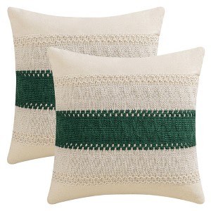 REGALWOVEN Sofa Living Room Boho Farmhouse Decor Geometry Weave Throw Pillow Covers 2 Pcs - 1 of 4