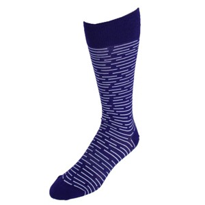 DeadSoxy Men's Broken Stripe Mid-Calf Premium Novelty Dress Socks (1 Pair) - 1 of 3