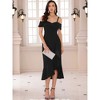 INSPIRE CHIC Women's Ruffle Dresses Spaghetti Strap Sweatheart Neck Cocktail Midi Dress - 3 of 4