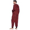 Ashford & Brooks Mens Flannel Hooded One Piece Pajama Union Jumpsuit - 4 of 4