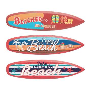Beachcombers Surf Board Wall Plaque A/3 16.06" x 4.13" x 0.2"
