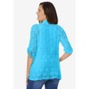 Woman Within Plus Size Open Front Pointelle Cardigan - 3 of 4