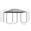 Aghana Digitals 10'x13' UV-Protected Patio Gazebo with Removable Sidewalls, Steel Frame & Stakes - 2 of 4