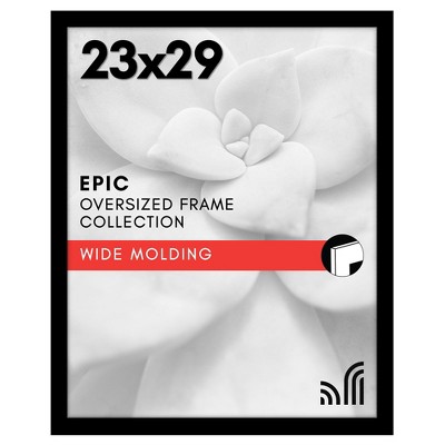 Americanflat 23x29 Poster Frame with Polished Plexiglass, Epic Collection, Gallery Wall Frames with Engineered Wood, Black