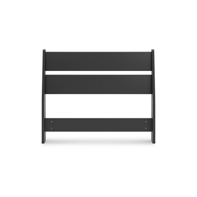 Black Twin Contemporary Wood Platform Bed