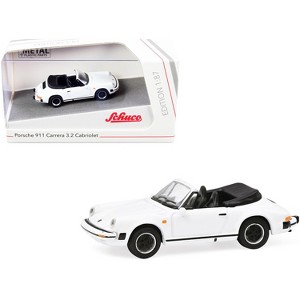 Porsche 911 Carrera 3.2 Cabriolet White 1/87 (HO) Diecast Model Car by Schuco - 1 of 3