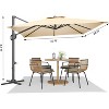 10ftx10ft Cantilever Patio Umbrella with Base,umbrella outdoor patio,360 Rotation outdoor umbrella with Stand for Deck,Pool,Backyard - 2 of 4