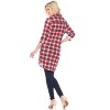 Women's Piper Stretchy Plaid Tunic with Pockets - White Mark - image 3 of 3