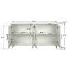 60'' Arched Glass Door Storage Cabinet with Adjustable Shelves,Accent Sideboard for Entryway or Living Room-Baofuwish - 4 of 4