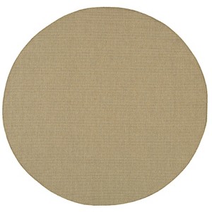 Captiv8e Designs Kokomo Textured Basket Weave Solid Light Brown Indoor/Outdoor Rug - 1 of 4