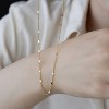 Attop 14K Gold Plated Choker Necklace for Women Shining Dots Station Gold Chain Necklace Beads Sparkle Chain - 3 of 4