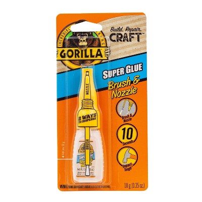 Gorilla Clear Gorilla Glue, 1.75 Oz, Dries Clear, 4/Carton