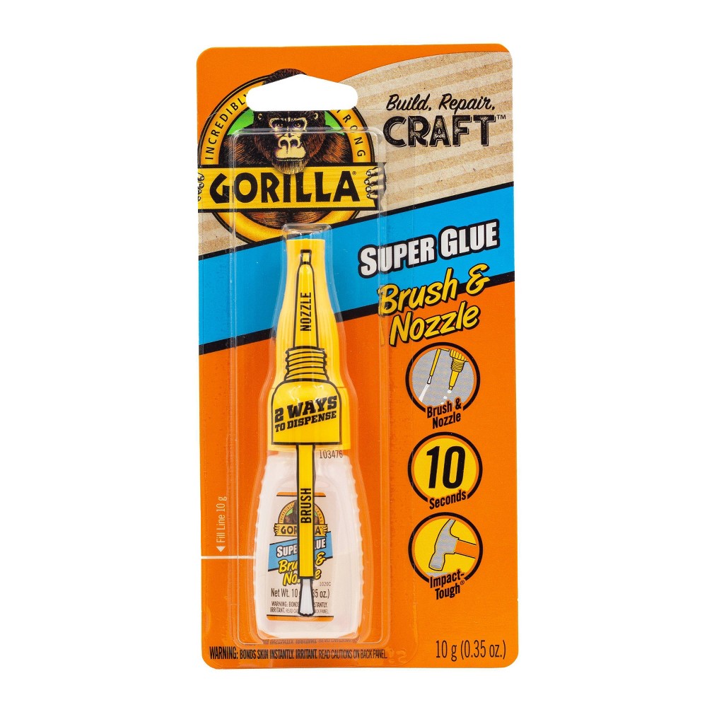 Photos - Manicure Cosmetics Gorilla Glue .35oz Super Glue with Brush & Nozzle 