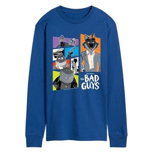 Men's - The Bad Guys - Mr. Wolf and Friends Collage Long Sleeve Graphic T-Shirt - 1 of 3