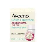 Aveeno Calm & Restore Age Renewal Under Eye Gel - Fragrance Free - 0.5oz