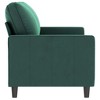 vidaXL 2-Seater Sofa Dark Green 55.1 in. Velvet - 4 of 4