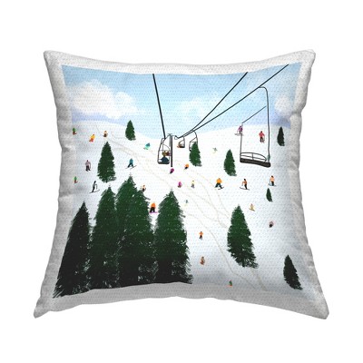 Stupell Industries Busy Ski Slopes Lift Winter Sports Scenery