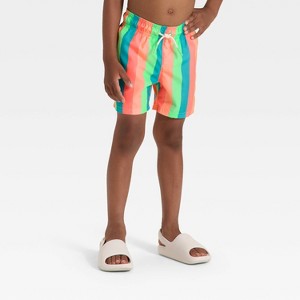Toddler Boys' Striped Swim Shorts - Cat & Jack™ - 1 of 3