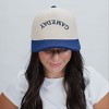 3D Puff Embroidered Game Day Upside Down Arch - Women's Corduroy Trucker Hat - 3 of 3