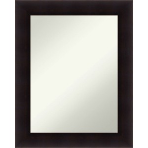 24" x 30" Non-Beveled Portico Espresso Wood Wall Mirror - Amanti Art: Modern Rectangular Vanity, Includes Mount Hardware - 1 of 4