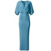 VENUS Womens Drape Sleeve Maxi Dress​  -  S, Blue - 3 of 4