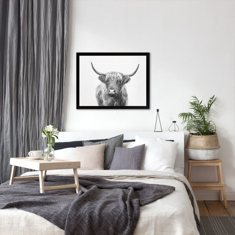 Americanflat Animal Minimalist Highland Bull Framed Print Wall Décor - Variety Of Frame Colors, 6 of 8