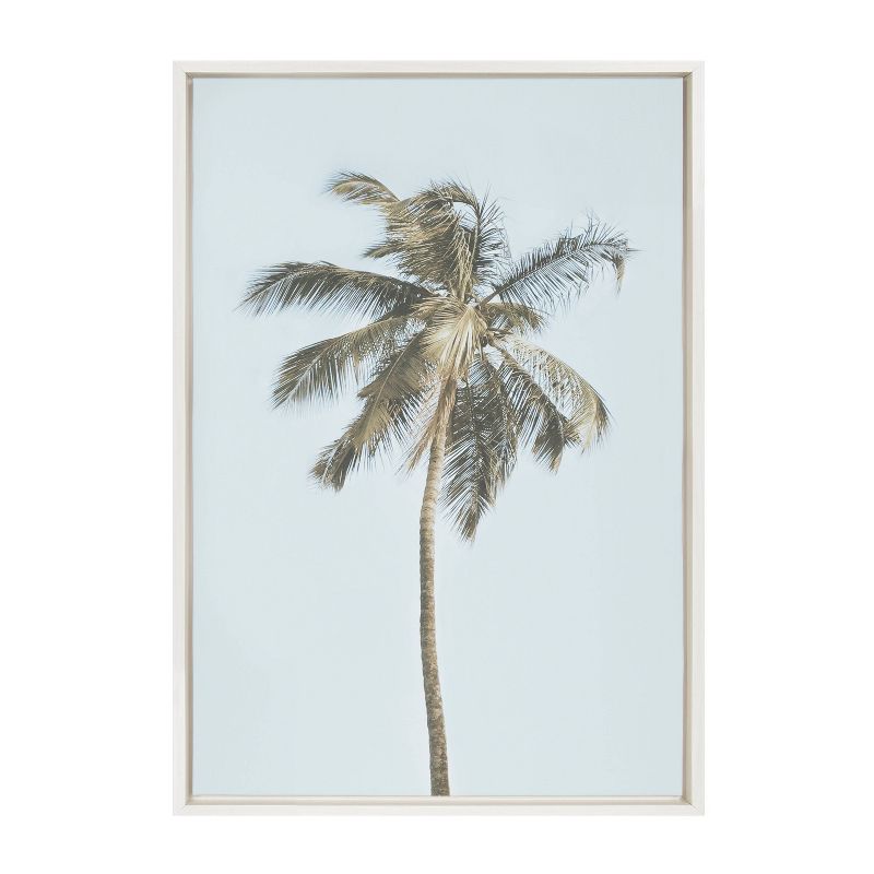 Sylvie One Coconut Palm Tree by The Creative Bunch Studio Framed Wall Canvas - Kate & Laurel All Things Decor, 1 of 7