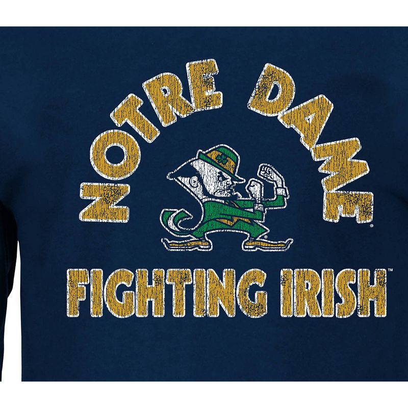 NCAA Notre Dame Fighting Irish Men's Big and Tall Long Sleeve T-Shirt, 3 of 4