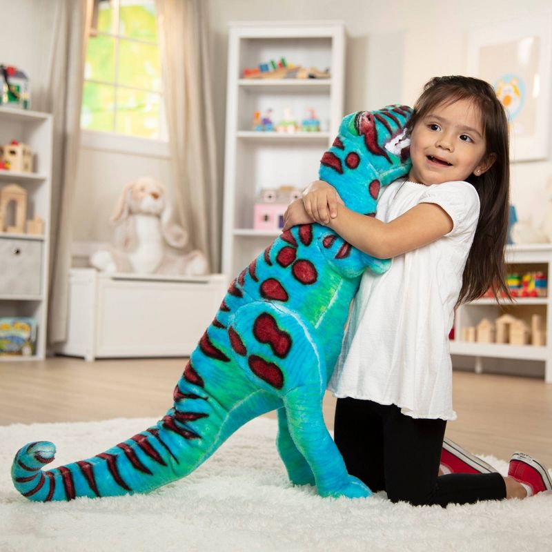 Melissa &#38; Doug Giant T-Rex Dinosaur -  Lifelike Stuffed Animal (over 2 feet tall), 6 of 13