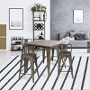 Tangkula 4 PCS Metal Bar Stools 24" Industrial Height Chair Gunmetal - 3 of 4