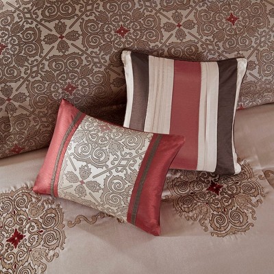 California King Red Microfiber 24-Piece Bedroom Set