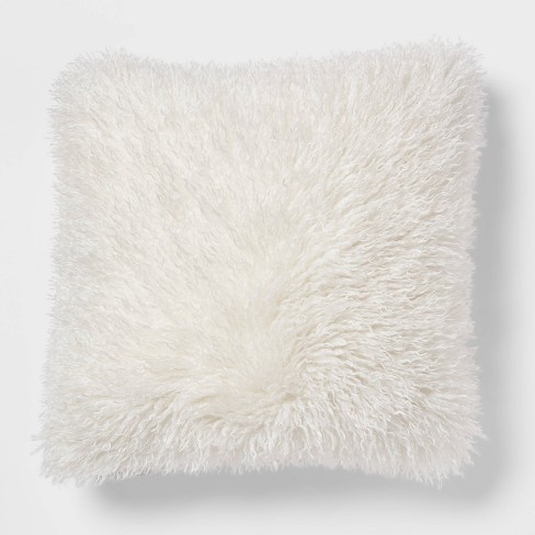 Large mongolian outlet fur cushions