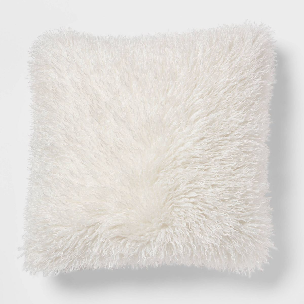 Euro Faux Mongolian Fur Decorative Throw Pillow - Threshold™ - thumbnail 5