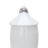 Gulches Decorative Vase - 15.5" White & Silver Lidded Jar (7" Base) - 2 of 4