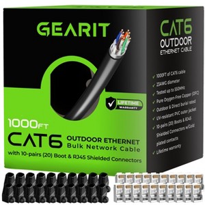 GEARit Bulk Cat6 Outdoor Ethernet Cable - DIY Kit - 1 of 4
