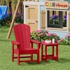WestinTrends Malibu 2-Piece Kids Outdoor HDPE Adirondack Chair With Square Side Table Set - 2 of 4