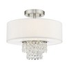 Livex Lighting Carlisle 2 - Light Semi-Flush Mount in  Brushed Nickel - 2 of 4