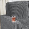 VASIP Plush Corduroy 3-Seater Sofa - Modern Compact Couch for Small Spaces, Living Room,Black - 4 of 4