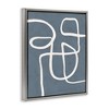 Stupell Industries Round White Squiggles Contemporary Abstract Design Black Floater Framed Canvas Wall Art - 3 of 4