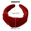 Unique Bargains Women's Velvet Wide Knotted headband for headband Hair Hoop Hair Accessories 1 Pc - 4 of 4