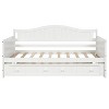 Empire DigiLabs Twin Size Daybed with Trundle & Sofa Design for Bedroom Living Room, White - 4 of 4