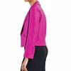 Women's Liquid Leather Cropped Tuxedo Blazer - Clara Sun Woo - 2 of 4