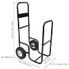 Sunnydaze Outdoor Firewood Log Rack Cart Carrier with Heavy-Duty Weather-Resistant Polyester Cover - Black - 4 of 4