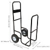 Sunnydaze Indoor/Outdoor Steel Rolling Firewood Log Cart Carrier with Wheels - 1/8 Face Cord - Black - image 4 of 4